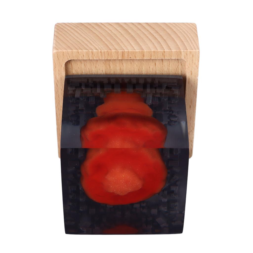 Nuclear Explosion Lamp Atomic Bomb Night Light 3D Mushroom Model Resin Wood Base USB Powered