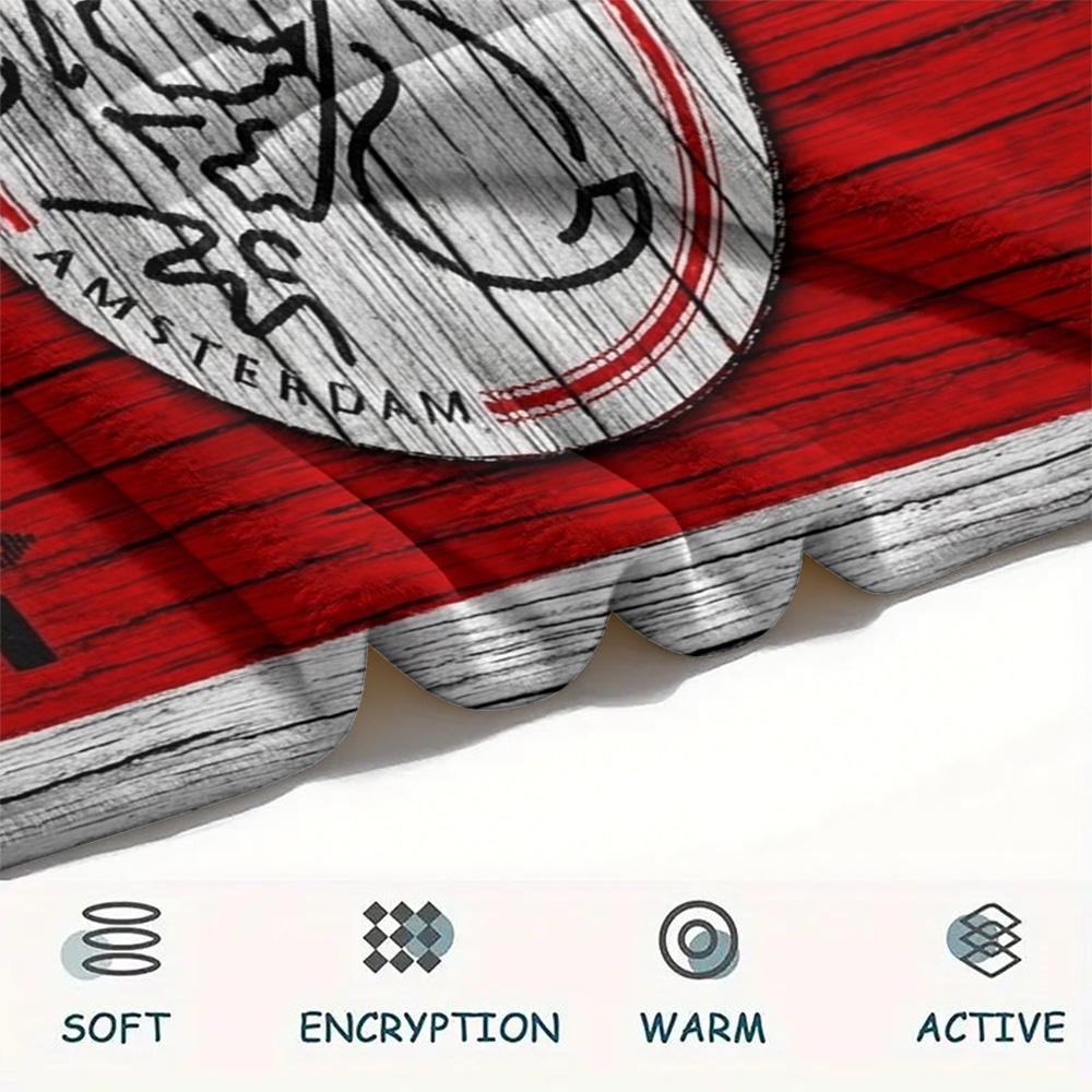 1PC Ajax Fan Gear Custom Name Patterned Flannel Blanket Suitable For All Seasons For Home Decor Warmth And Comfort Gifts Holiday Present