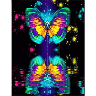 Peinture Diamant 5D DIY Papillon Coloré Broderie Diamant Point de Croix Décoration Intérieure Cadeaux Faits Main