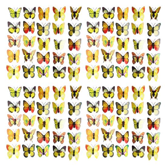 Naklejki ścienne motyle 3D magnesy na lodówkę motyle wodoodporne usuwalne naklejki motyle na szafkę dom biuro dekoracja ściany tablicy