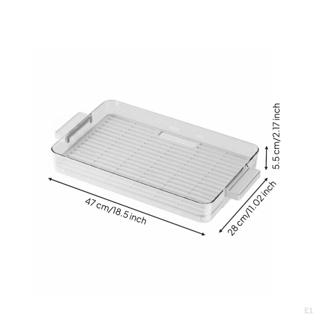 Rectangular Draining Board Easy to Clean Double Layer Tea Tray Large Capacity