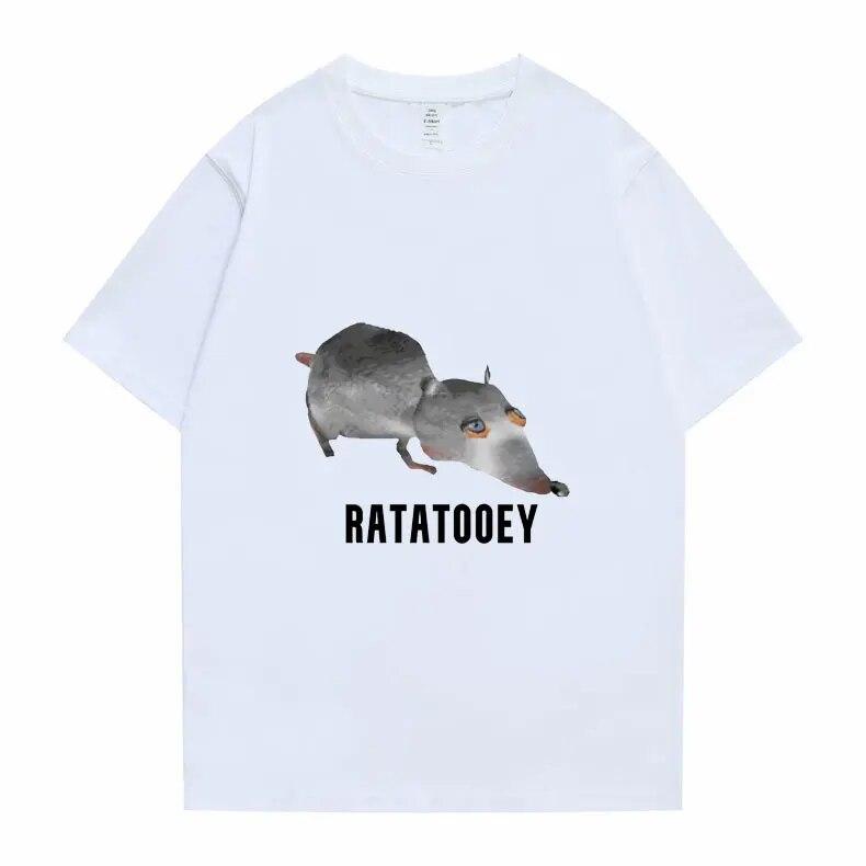 New Harajuku RATATOOEY T Shirts Funny Mouse Print Tshirt Summer Unisex Women Fashion Creative Tees Short Sleeve Unisex LooseT-shirt