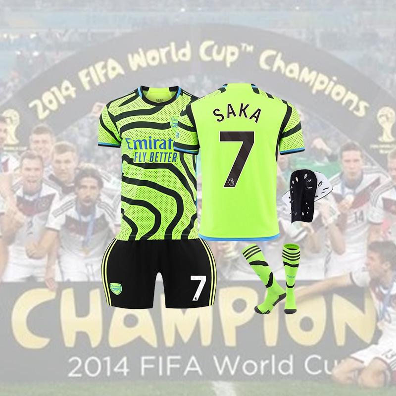 Children's Arsenal Away Green Football Kit Size 16-xxxl Polyester Fabric Suitable For All Seasons