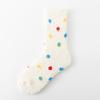 5/10 Pairs Casual Coral Fleece Socks for Women with Fresh and Colorful Dot Patterns Winter Warmth Postpartum Socks Fleece Sleep Socks for Home Use