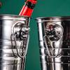 ZISIZ Stainless Steel Tiger Head Ice Bucket