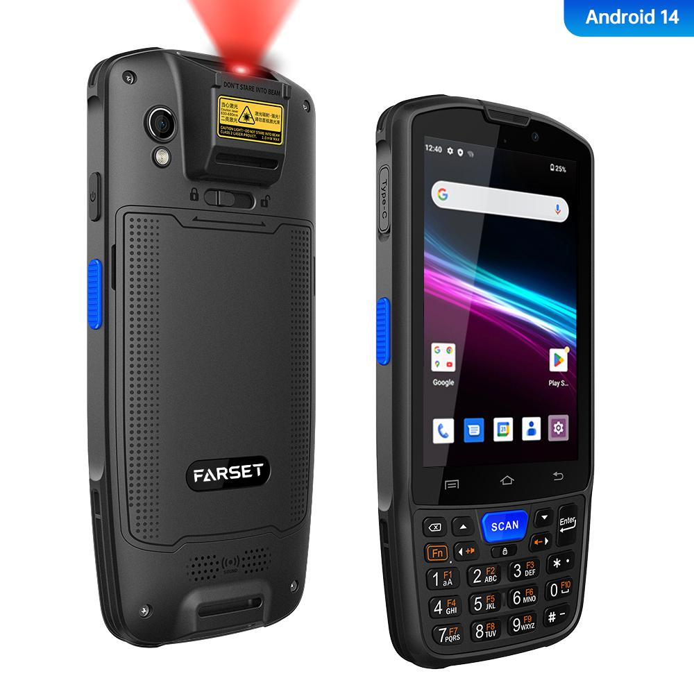 F7 Rugged Android 14 Industrial Handheld PDA Terminal 4G 1D 2D QR Barcode Scanner for Warehouse Inventory Data Collection