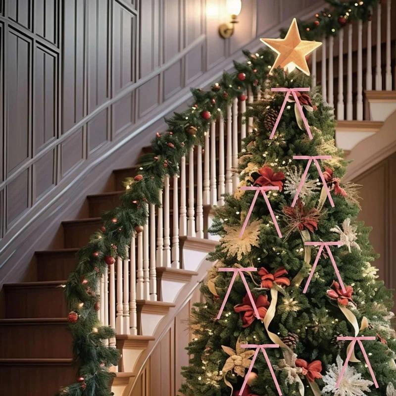 24pcs Velvet Bow Christmas Ribbon Decoration for Xmas Home Decor Tree Wreaths Gift Wrapping DIY Crafts Festive  2025 New Year