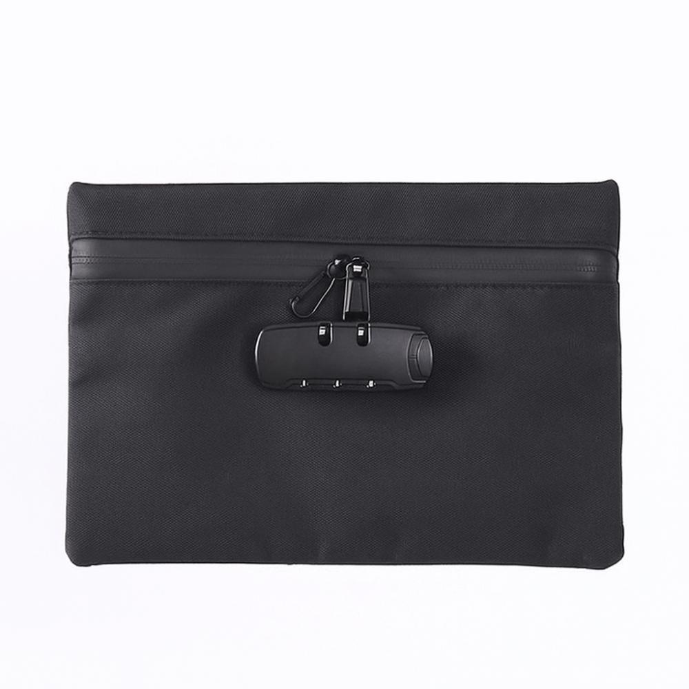 Combination Lock Money Bag with Lock Canvas Security Document Bag Portable Locking Pouch  Home