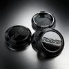 4pcs Wheel Caps Rays 3D Emblem 64mm/2.52 Inch Wheel Center Cap Wheel Cover Hub Cap Black Car Accessories