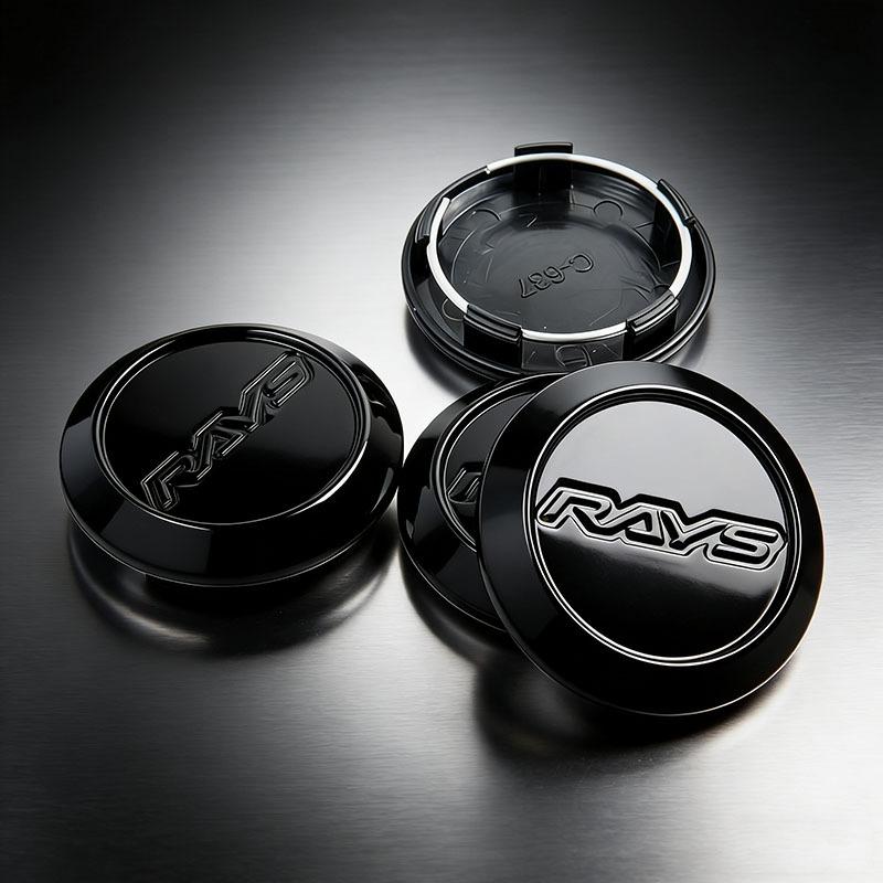 4pcs Wheel Caps Rays 3D Emblem 64mm/2.52 Inch Wheel Center Cap Wheel Cover Hub Cap Black Car Accessories