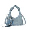 High-End Women's Denim Pleated Dumpling Tote Bag - Autumn/Winter 2026 Collection