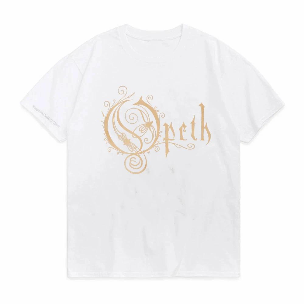 Vintage Progressive Death Metal Band Print TShirt For Unisex Unisex Fashion Opeth Band Short Sleeved Tees 100 Cotton Streetwear S