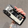 Vintage cassette patterned tempered glass phone case suitable for Samsung Galaxy S26 S25 S24 S22 S21 S20 FE/Ultra/Plus anti drop