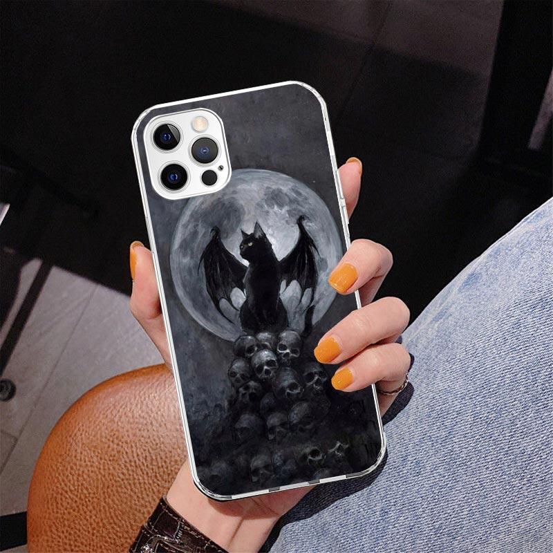 Witch And Cat Colorful Cute Phnoe Case for Iphone 17 Air 16 11 12 13 Mini 14 Plus 15 Pro Max 7 8E SE 2020 16ProMax Phone Cover C