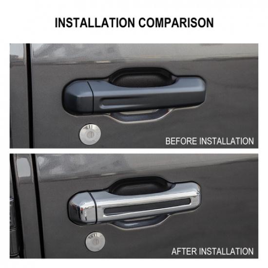 Exterior Door Handle Cover Trim for Jeep Wrangler JL JT 2018+ 4-Door Accessories