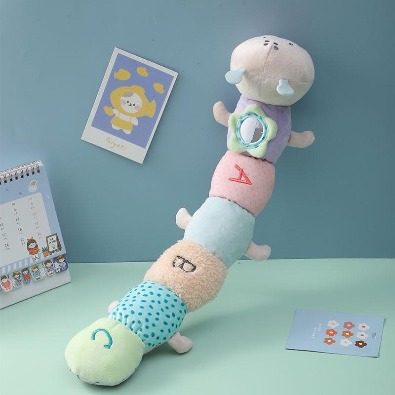 Aibi Plush Toy Caterpillar Doll Educational Pillow For Babies 0-3 Years Old