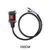 30/50/100cm Motorcycle Kill Switch 12V/24V Heavy Duty Battery Disconnect Cable Waterproof Power Cut off Switch for Vehicles