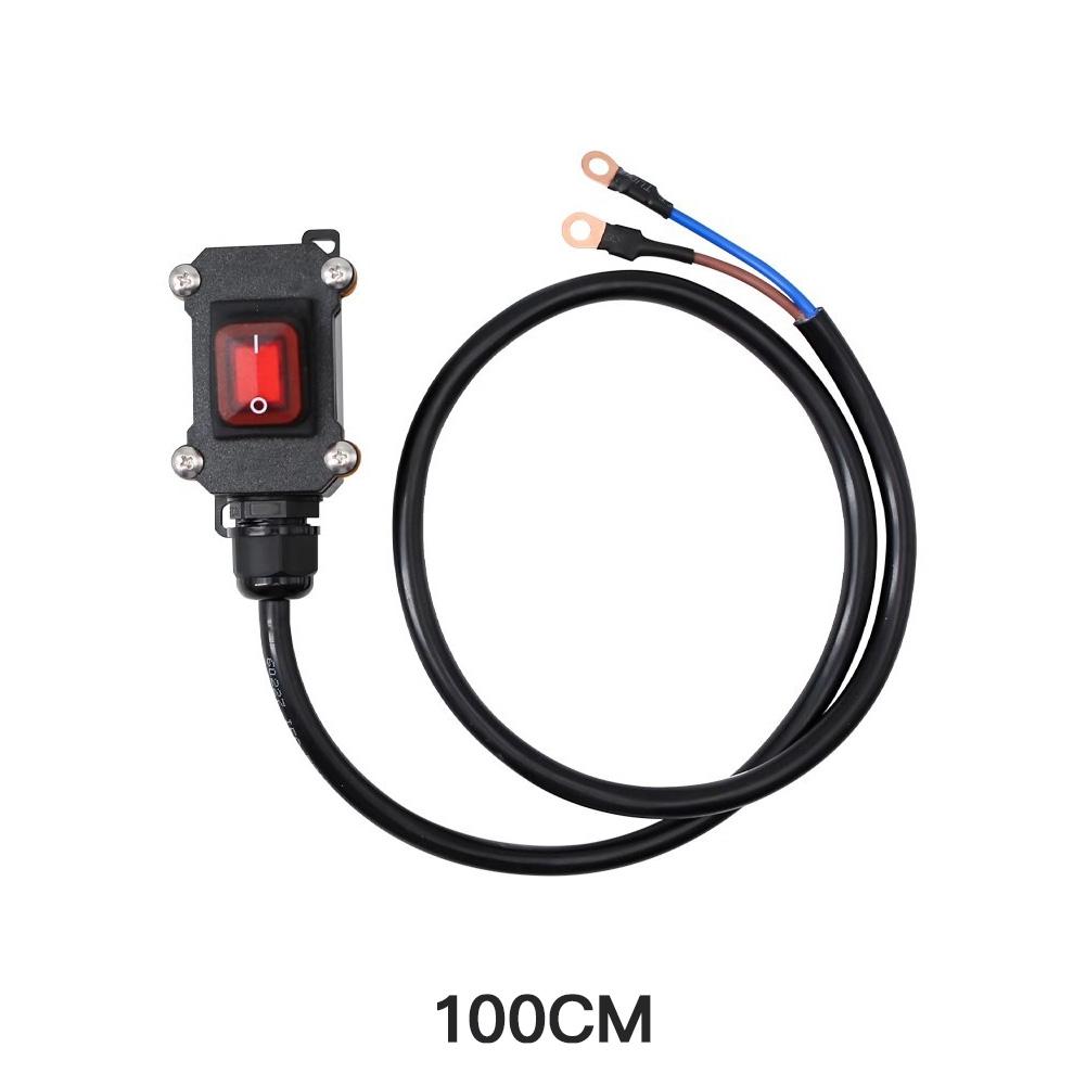 30/50/100cm Motorcycle Kill Switch 12V/24V Heavy Duty Battery Disconnect Cable Waterproof Power Cut off Switch for Vehicles