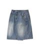 EXCONTAINER Incision Bermuda Denim Pants (Blue)