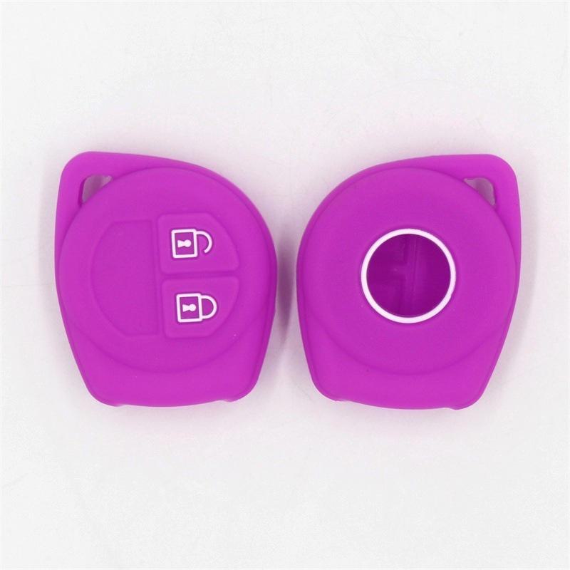Silicone Key Bag for Suzuki SX4 2 Button Car Key - Perfect Fit for New Alto Swift, Protective Shell