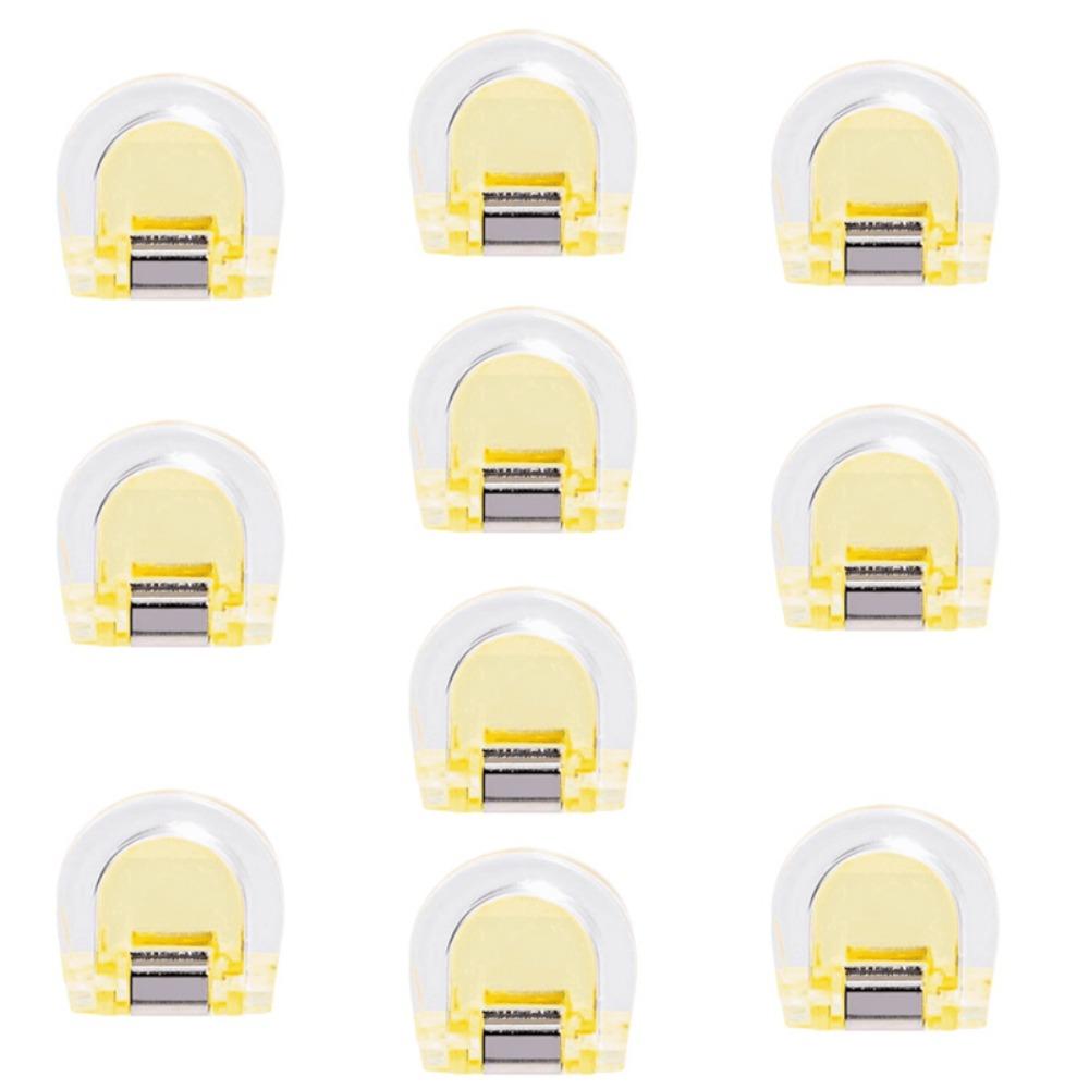 10Pcs Transparent Book Label Clip Strong Clip Paper Clips Set Durable Trouser Leg Clips  Office Use