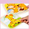 Wooden Puzzle 3d For Giraffe Airplane Animal Shapes Parentchild Interactive Play