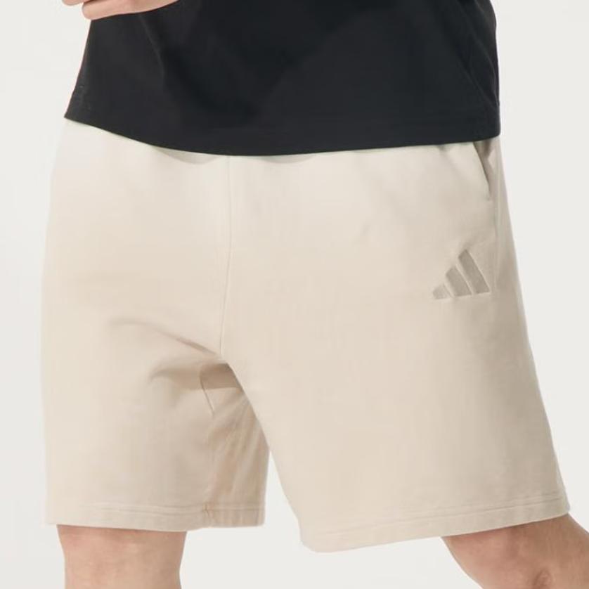 Adidas Comfortable Breathable Training Fashion Outdoor Quick-Dry Lace-Up Five-Point Sports Shorts Men shorts Beige JL9576