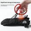 Men Women Waterproof Insulated Split Finger Ski Gloves with Hand Grips and Hook & Loop Closure for Snowboarding Winter Sports