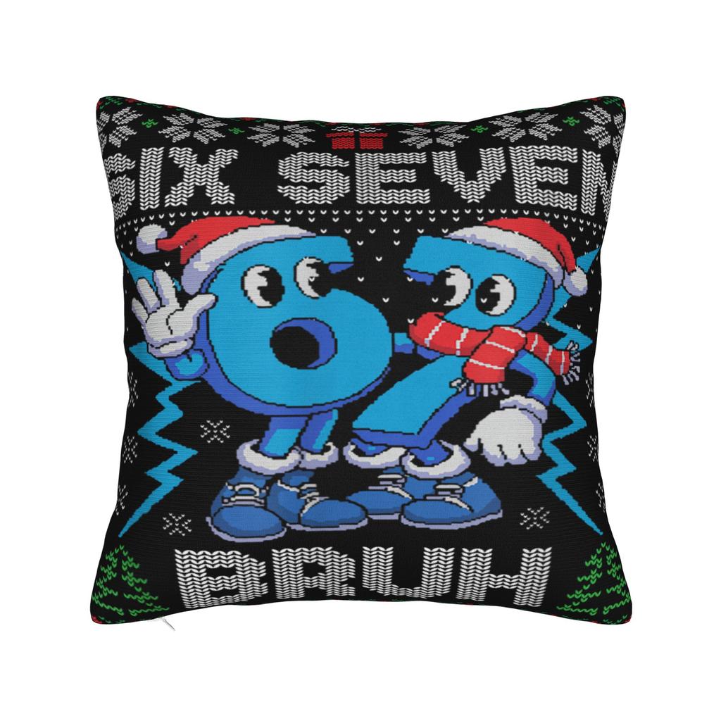 67 Six Seven 6-7 Funny Italian Brainrot Meme Pillow Cover  Soft Cushion Cover Cute Funny Pillow Case For Sofa Bedroom Home Decor