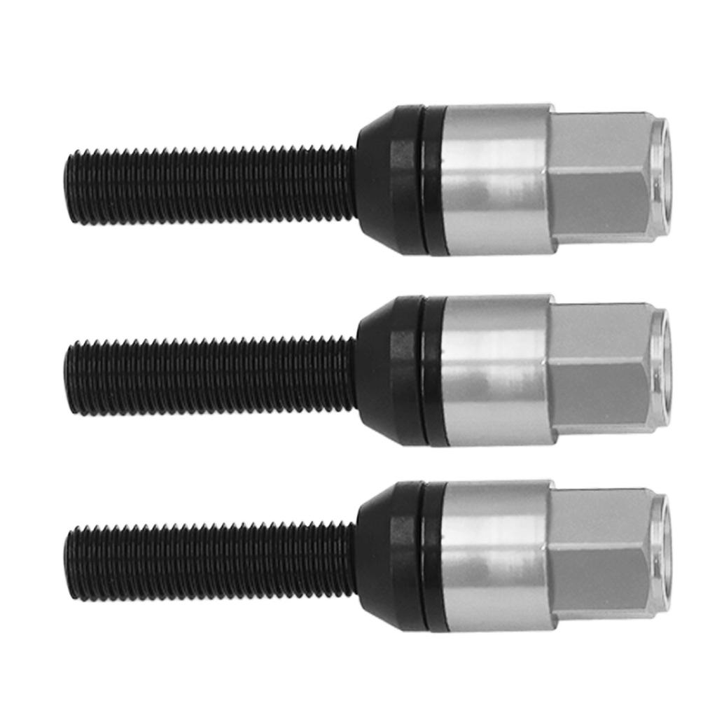 20 Stück Konische Radschrauben Aluminiumlegierung M12x1.5 Konischer Sitz Radschrauben mit Kappe Ti Farbe