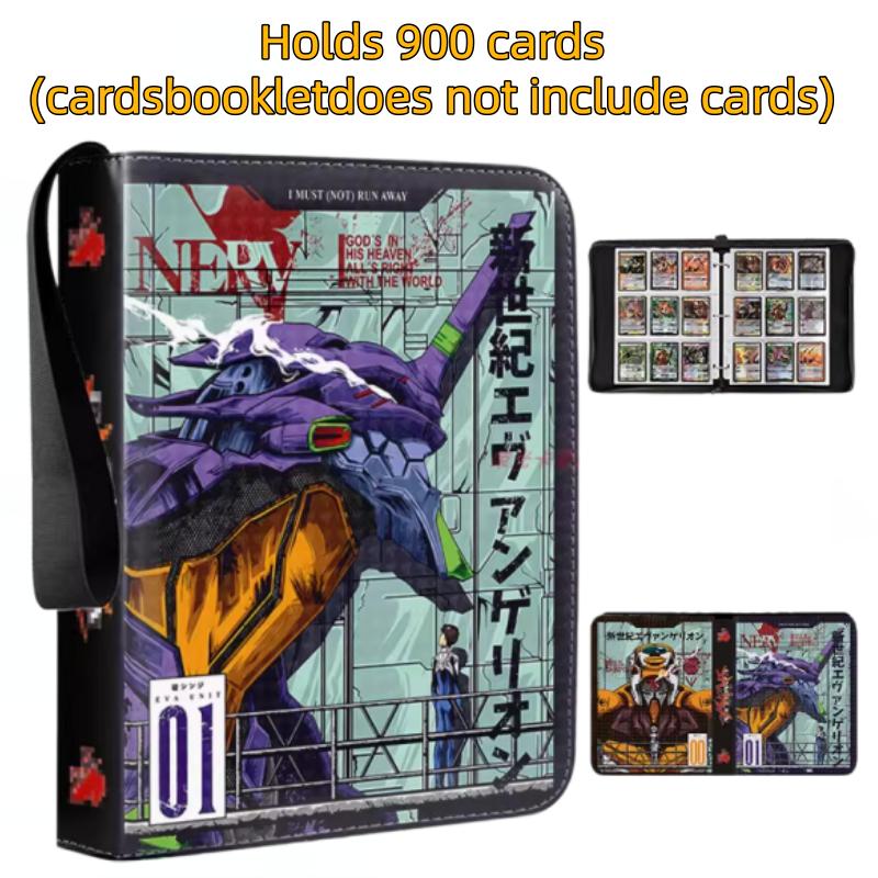 400pcs/900pcs EVA Card Neon Genesis Evangelion Card Album Book Folder Anime Collections Zipper Cards Binder Holder Toy Gift