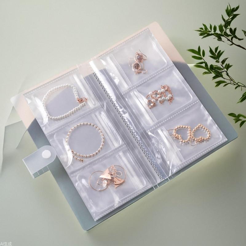 Jewelry Accessories Earrings EarringsTransparent Storage BookStorage Bag Anti-oxidation Self-sealing Bag