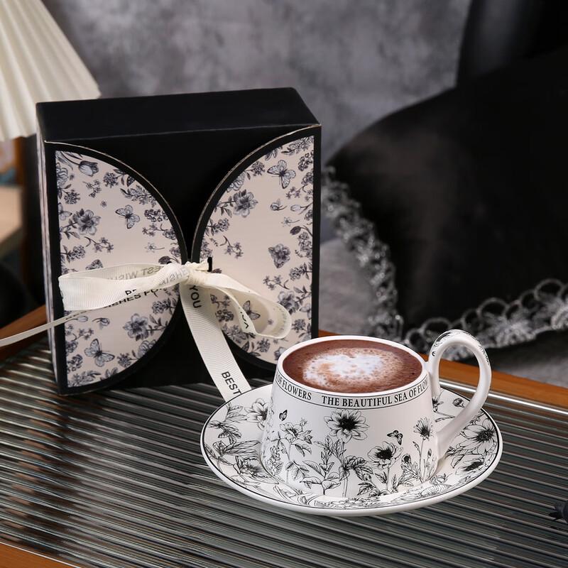 Hongyuetang Retro Keramik Kaffeetasse & Untertasse Set