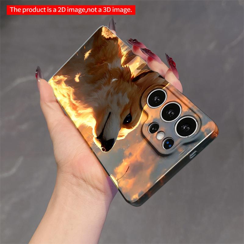 2DFlat Samsung phone case Corgi Gazing at Dandelion Seeds in Golden Sunset Applicable to Galaxy S22 S23 S24 S25ULTRA S26 A12 A13 A14 A15 A16
