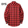 Fall Winter Men Shirt Coat Plaid Print Long Sleeves Chest Pocket Turn-down Collar Single-breasted Loose Contrast Color Jacket