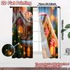 2D Flat Printing  JIT 2pcs   Curtains (Without Rod) Gingerbread Chalet Print Modern Curtains Durable 100% Polyester Fabric