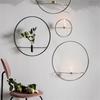 Nordic Style Metal Candle Holder Geometric Candlestick Circle Candle Holder Home Wall Decor