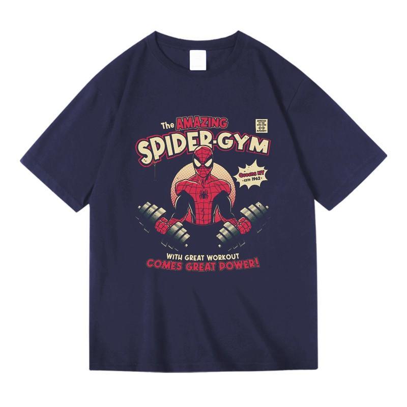 

Осень/Зима Футболка Человек-паук Спортзал Железо Катящееся Упражнение Кино Принт Периферийная Одежда Круглый Вырез Короткий Рукав 4XL