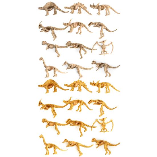 12Pcs Dinosaur Figurine Educational Realistic Plastic Intellectual Development Dinosaur Skeleton Mold for Kids