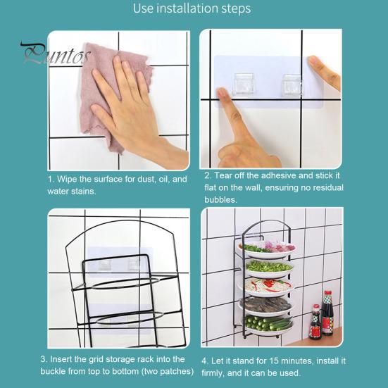 Dish Storage Rack Multi-Layer Design Large Capacity Rustproof Corrosion Resistant Kitchen Countertop Storage Holder Food Preparation Rack