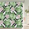 Tropical Green Plant Leaf Palm Cactus Shower Curtains Bathroom Curtain Frabic Waterproof Polyester Bath Curtain With Hooks