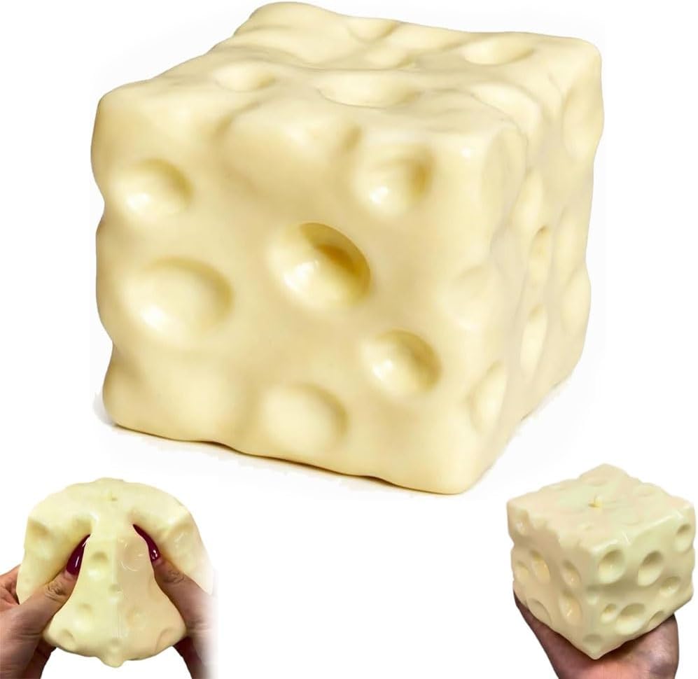 Neuer Knet-Käsewürfel Stressball Formbarer Quetschball Nicht Rückprallend Sensorische Fidget Spielzeuge für Kinder und Erwachsene Entspannende Geschenke.