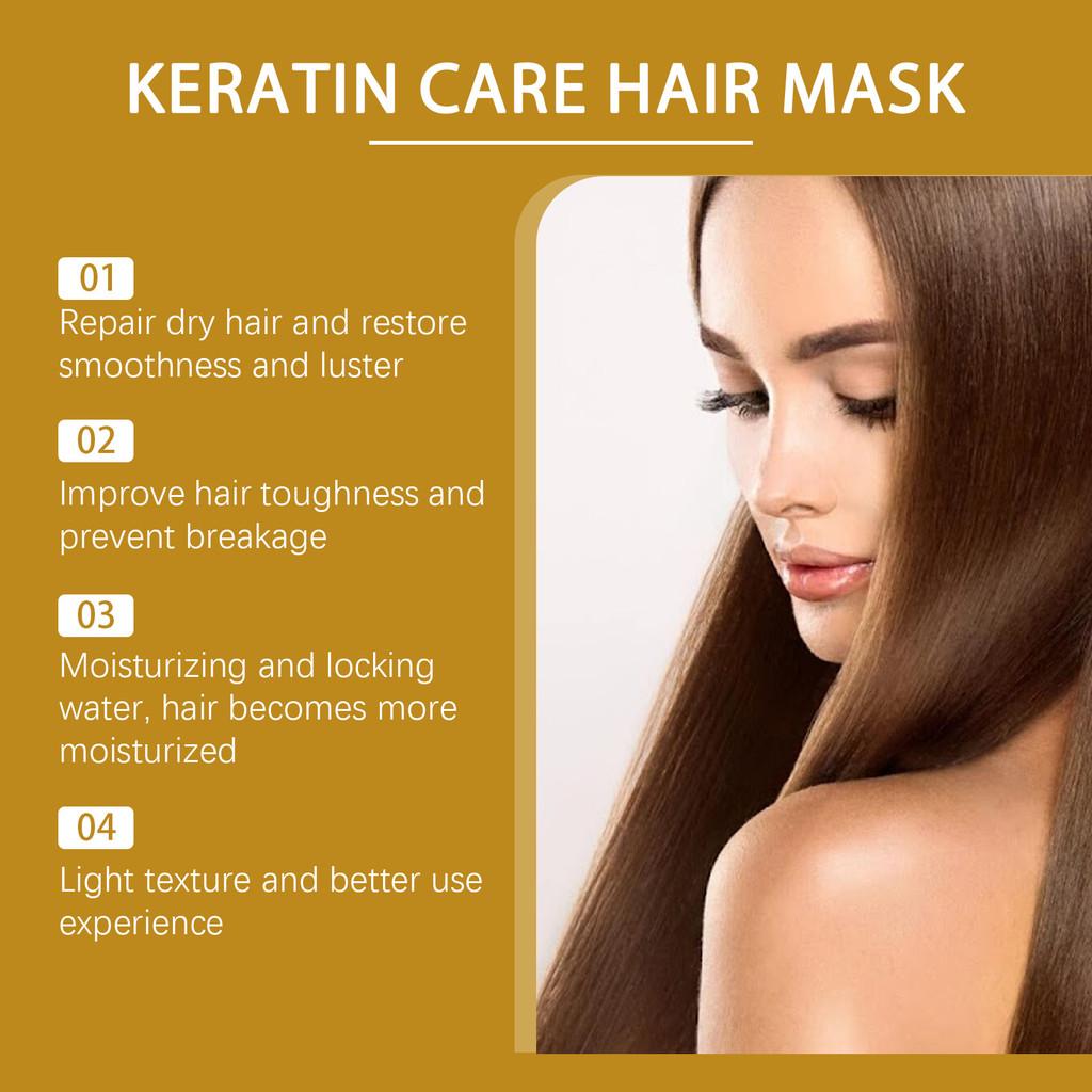 Hoegoa Keratin Hair Mask For Nourishing Split Ends And Frizz Control With Glossy Shine