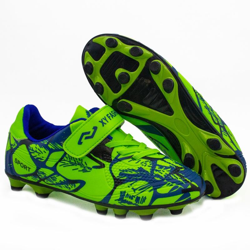 Children Firm Ground Soccer Shoes Turf Football Sneaker Athletic Cleats Soccer Sneakers for Kids Outdoor Indoor Sports Anti-slip