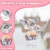 Křišťálový létající motýl se základnou z křišťálové koule Sběratelská soška Řezaný motýl Zvířecí dekorace Vhodná na stůl, domů, do ložnice