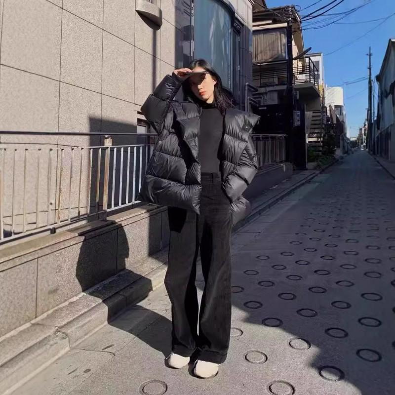 Womens Short Down Jacket Lightweight Winter Warm Coat White Duck Loose Fit