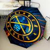 Nuggets Logo Art Umbrella Folding umbrella, automatic umbrella 8-Frame for Travel, camping Use Gift for Halloween Christmas