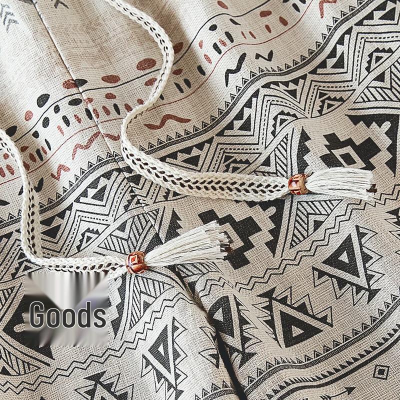 Women's Draped Linen Blend Loose Drawstring Casual Pants