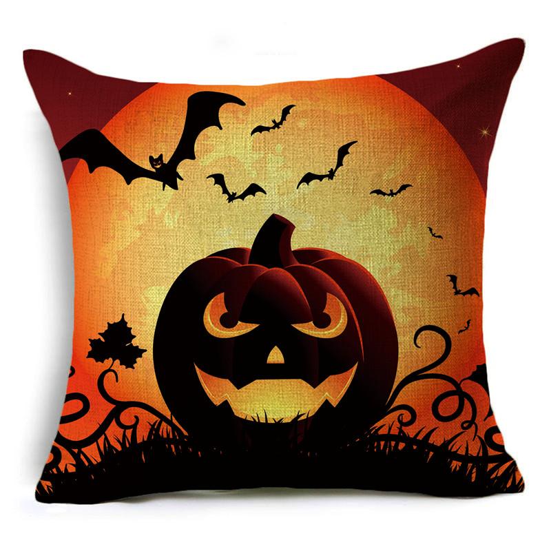 Halloween Pillowcase for Home Decorations Car Cushion Covers 40cm/45cm and 50cm Linen