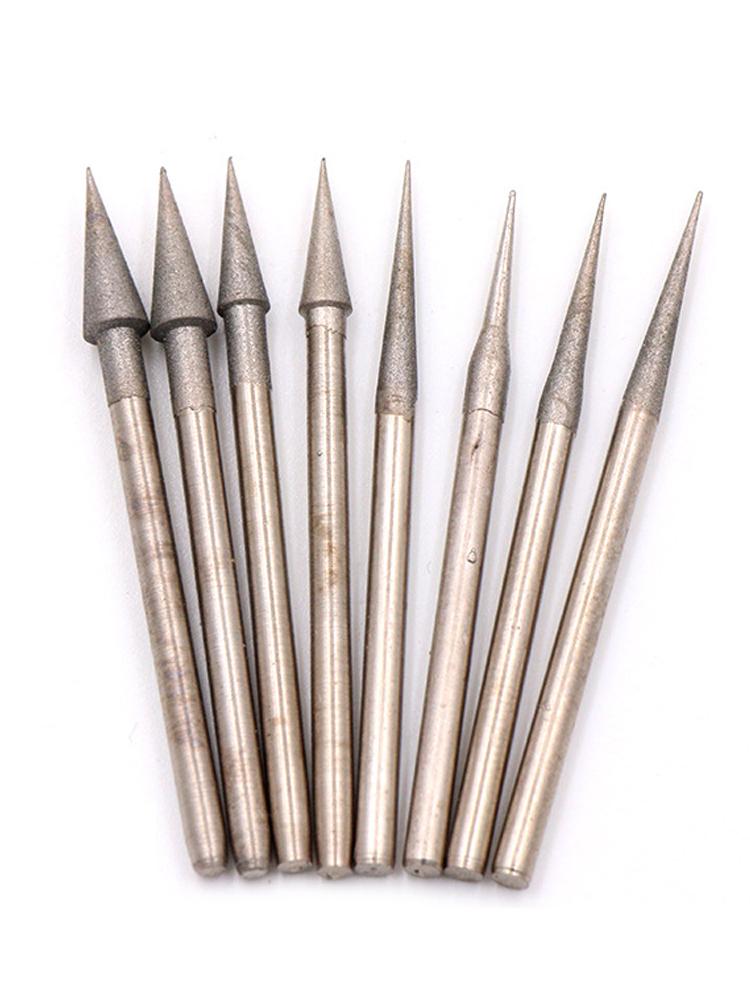 10 stk 0,6 mm-4 mm diamantslipepunkt 2,35 mm skaft for glassstein jade
